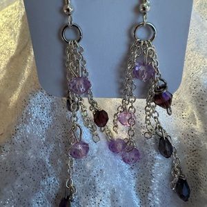 gorgeous, amethyst, and pink shimmer glass beads sparkling beautifully